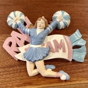 VTG 1993 Burwood Homco 1990s Home Interiors Cheerleader Wall‎ Decor Plaque 3264